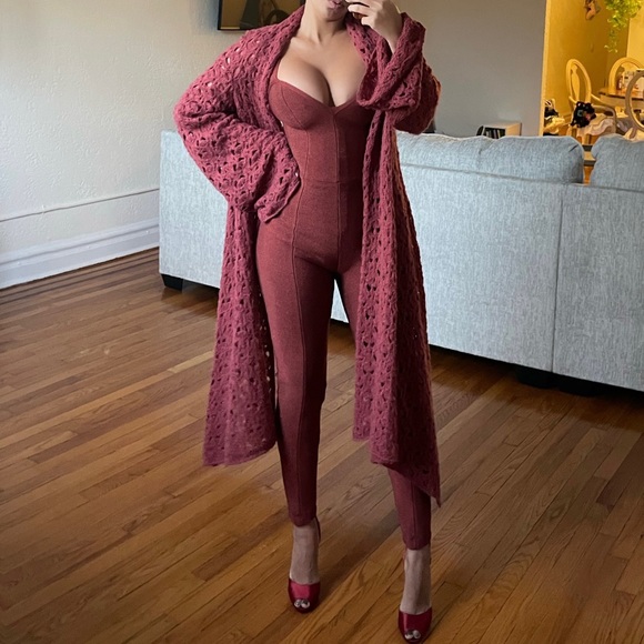 Gorgeous Alexia Admor knit orange shawl/sweater😍🧶 - Picture 2 of 6